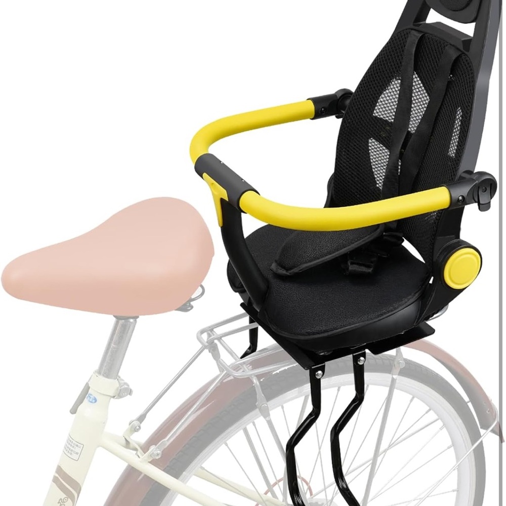 Kids Bike Seat with Yellow and Black Design brand new